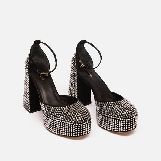 Larroude Embellished Platform Heels