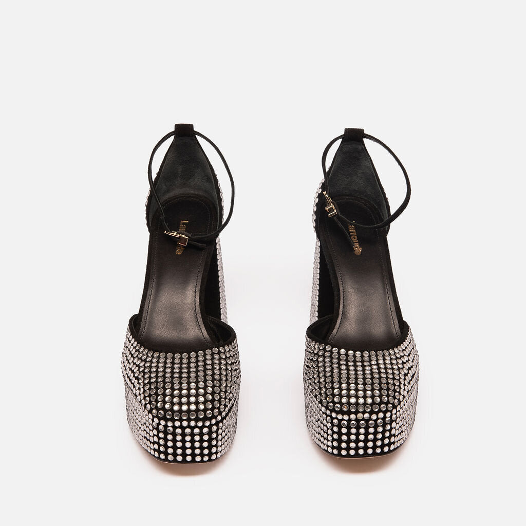 Larroude Embellished Platform Heels