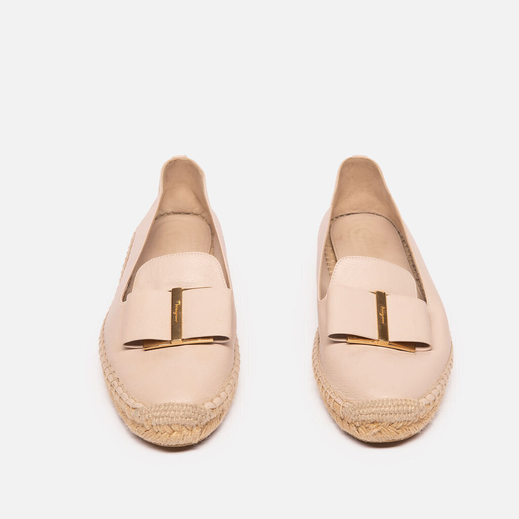 Ferragamo Pink Leather Espadrille