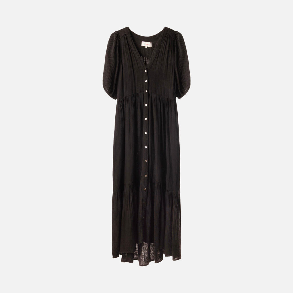 Xirena Black Cotton Maxi Dress
