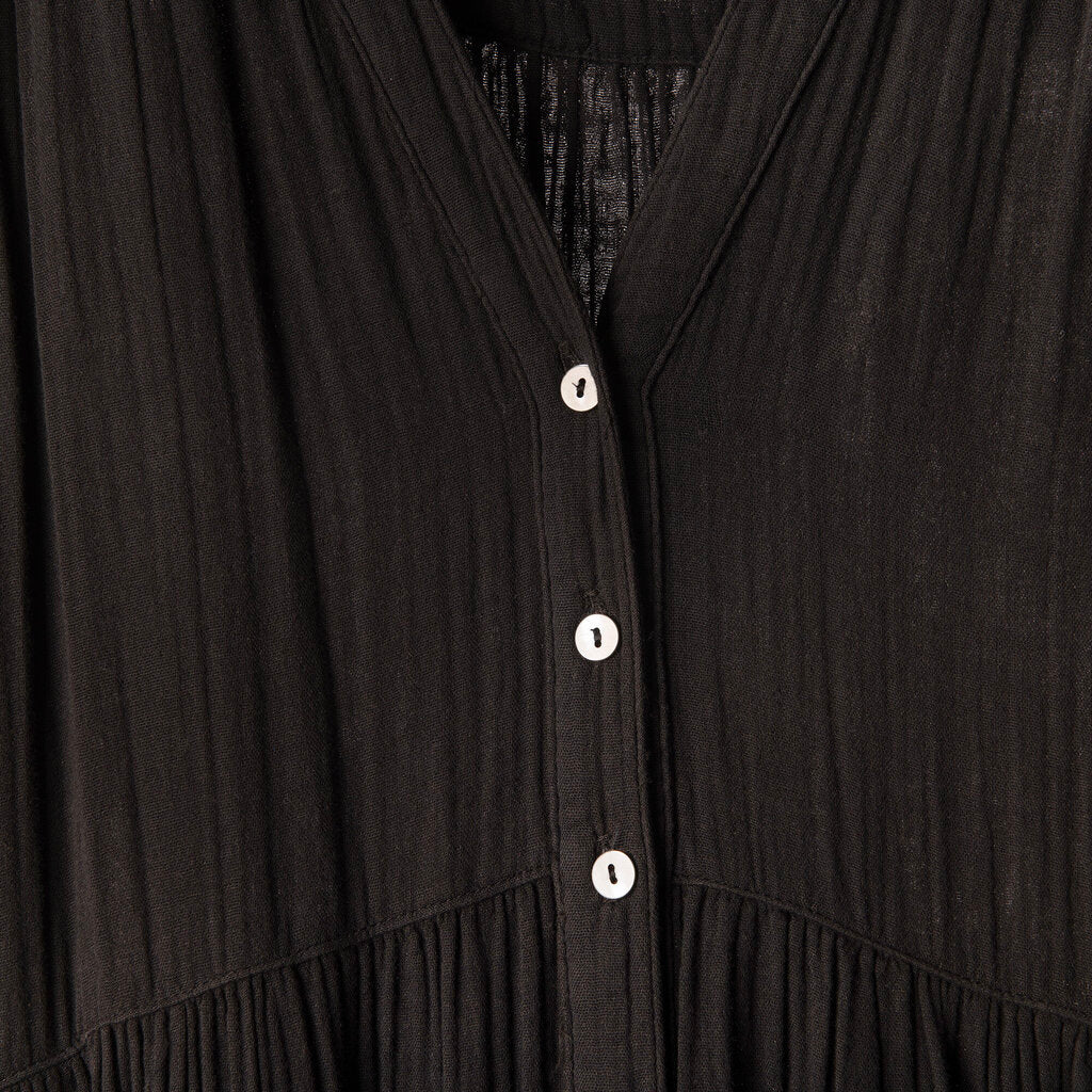 Xirena Black Cotton Maxi Dress