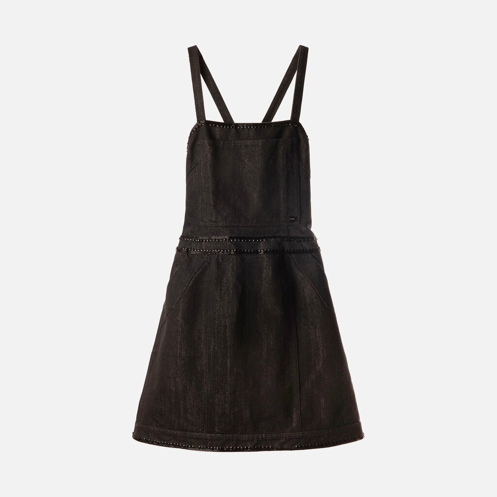 Chanel Cotton Denim Beaded Jean Mini Dress