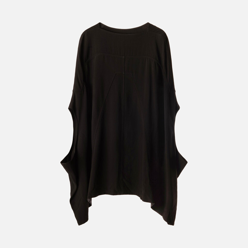 Rick Owens Black Viscose/Acetate Oversized Tunic