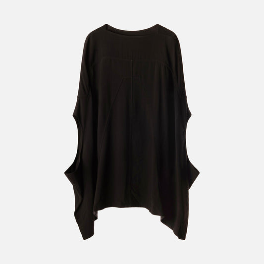 Rick Owens Black Viscose/Acetate Oversized Tunic