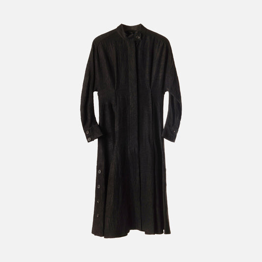 Proenza Schoulder Black Matte Crushed Satin Dress