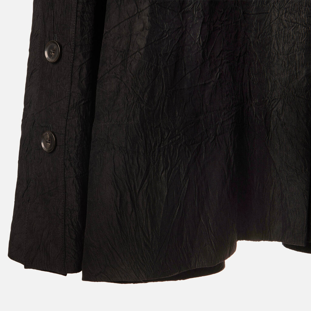 Proenza Schoulder Black Matte Crushed Satin Dress