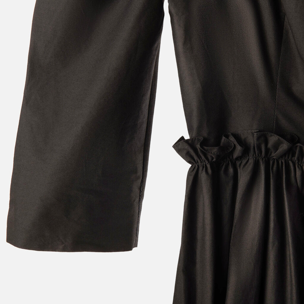 Cara Cara Black Cotton Midi Dress