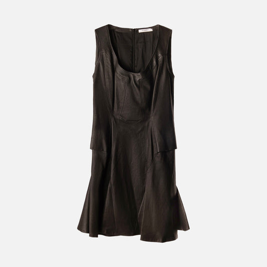 Givenchy Lamb Leather Sleeveless Dress