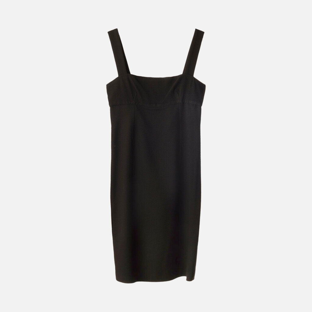 Dolce & Gabbana Black Wool Blend Sleeveless Dress