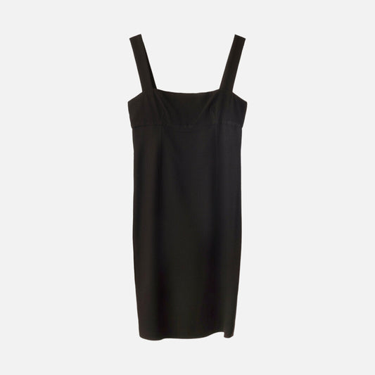 Dolce & Gabbana Black Wool Blend Sleeveless Dress