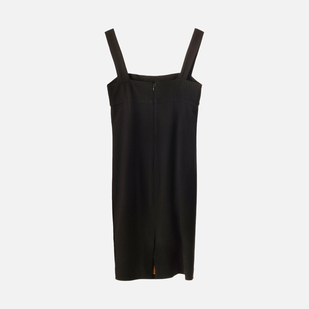 Dolce & Gabbana Black Wool Blend Sleeveless Dress
