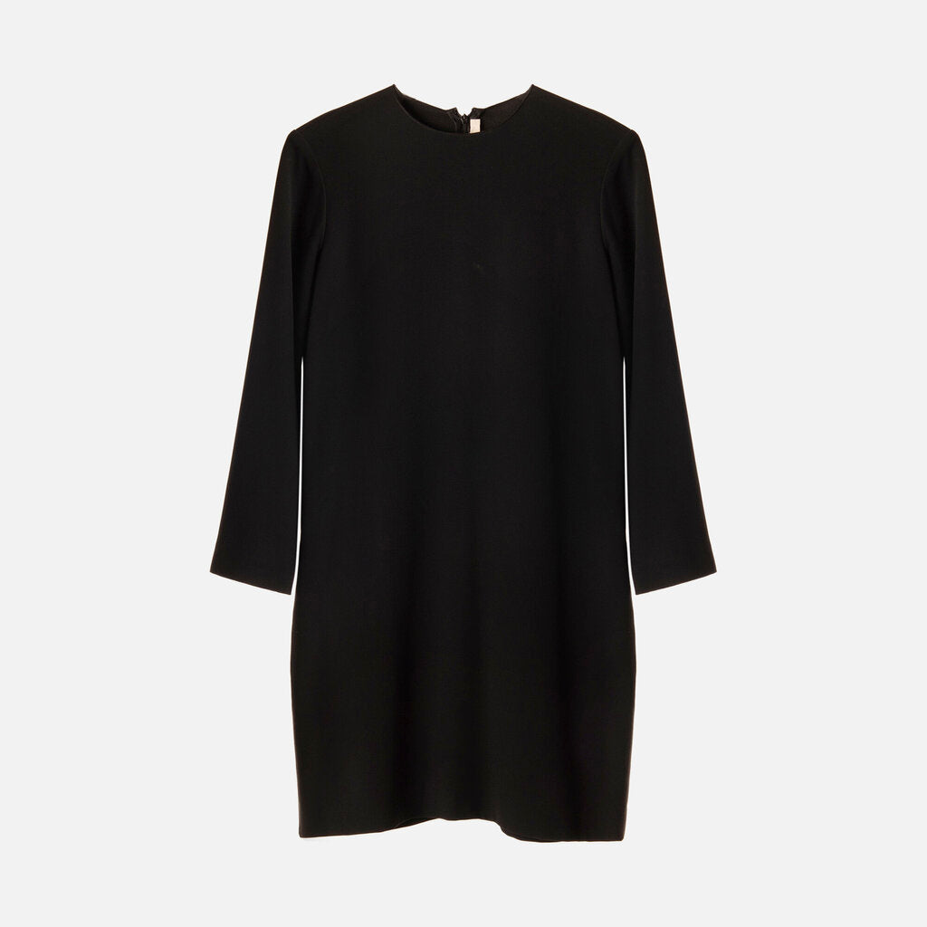 Celine Black Viscose Longsleeve Dress