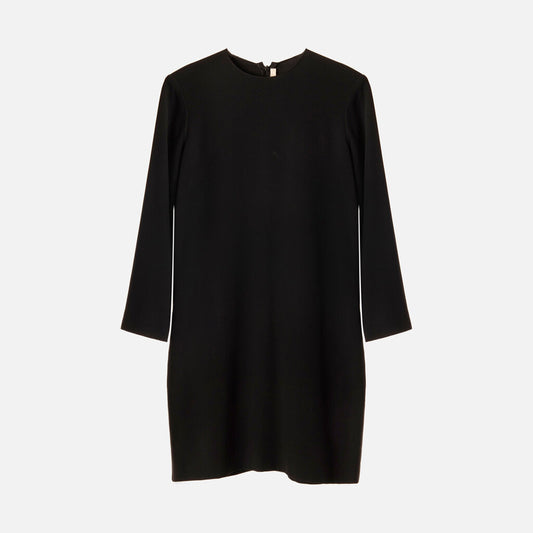 Celine Black Viscose Longsleeve Dress