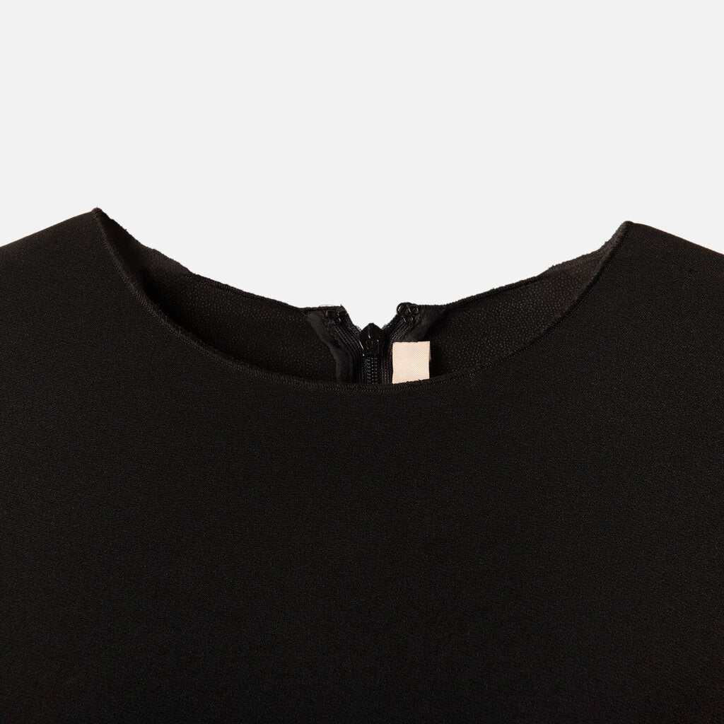 Celine Black Viscose Longsleeve Dress