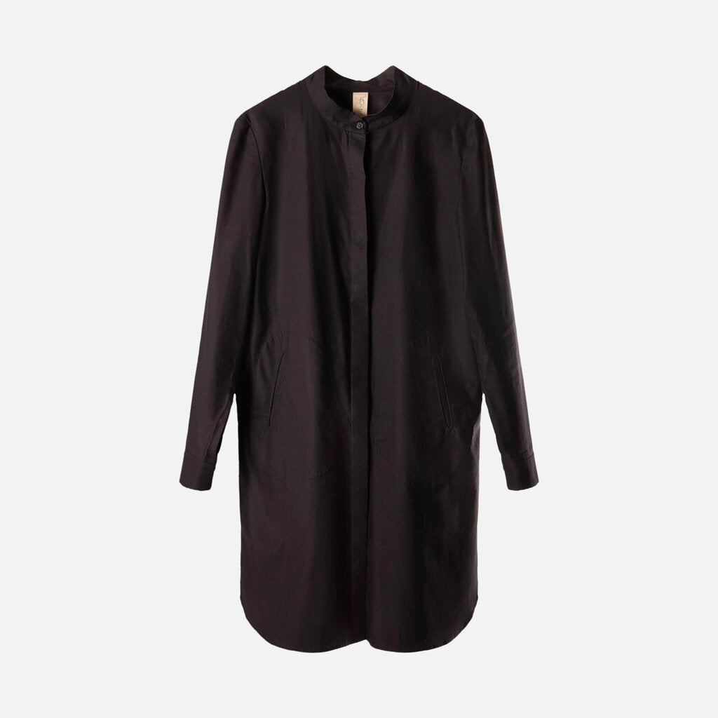 Maria Cornejo Navy Cotton Button Down Dress