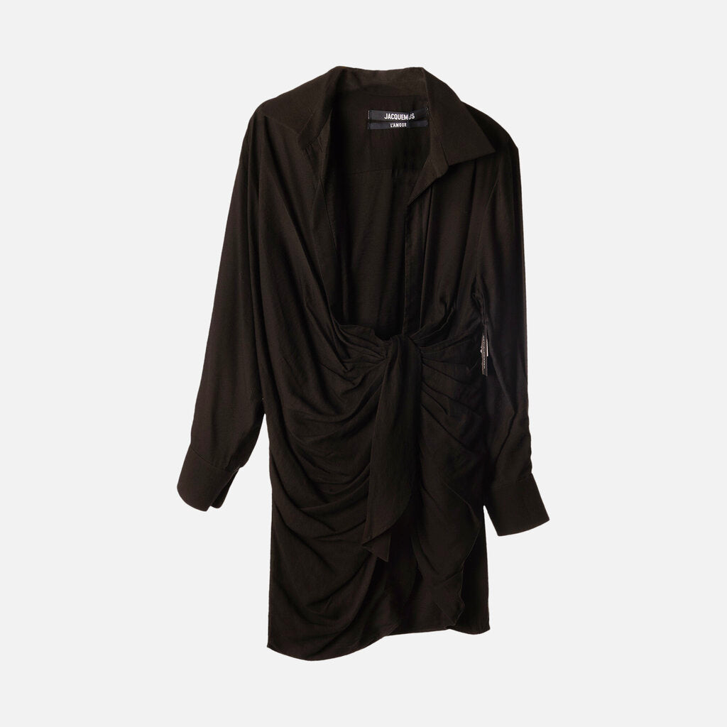 Jacquemus Black Viscose " La Robe" Dress