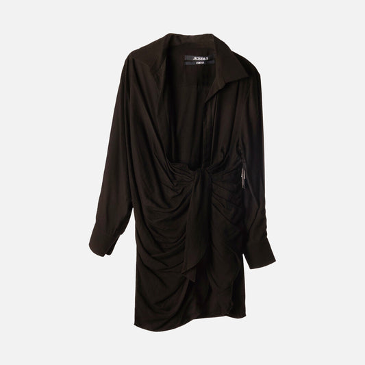 Jacquemus Black Viscose " La Robe" Dress