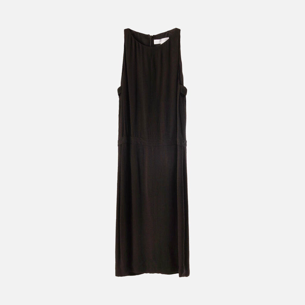 Nellie Partow Black Viscose Midi Dress