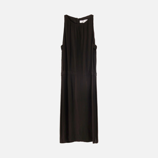 Nellie Partow Black Viscose Midi Dress