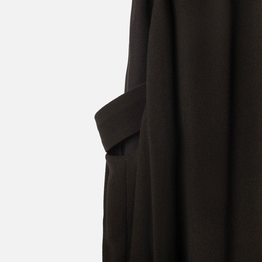 Nellie Partow Black Viscose Midi Dress