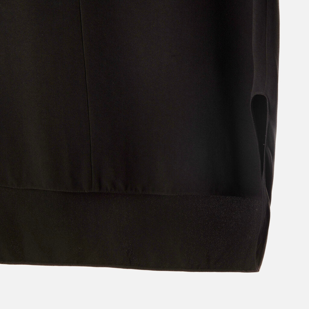 The Row Black Viscose Sleeveless Midi Dress