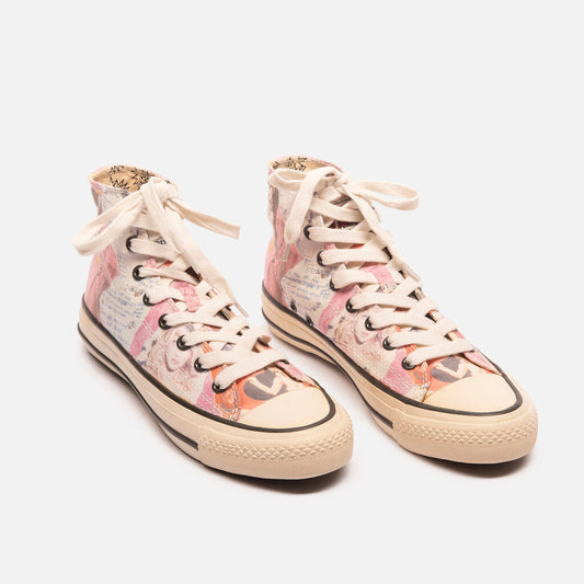 Hysteric Glamour Multicolor Printed Canvas High Top Sneakers