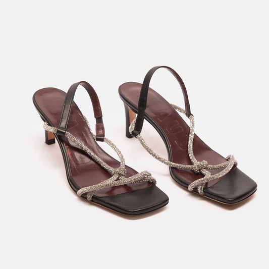 Staud Rhinestone Knot Sandal