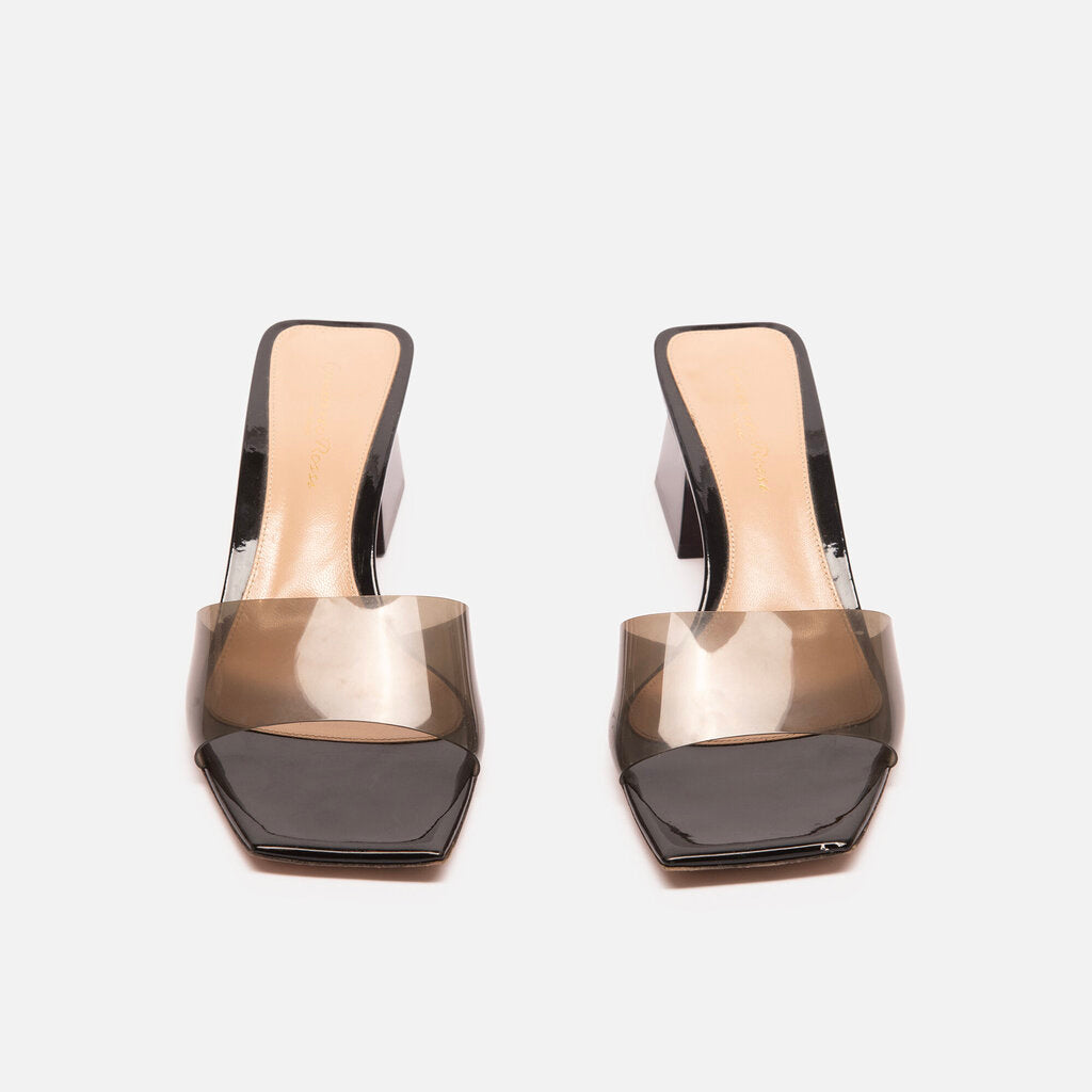 Gianvito Rossi Smokey Black PVC Sandal