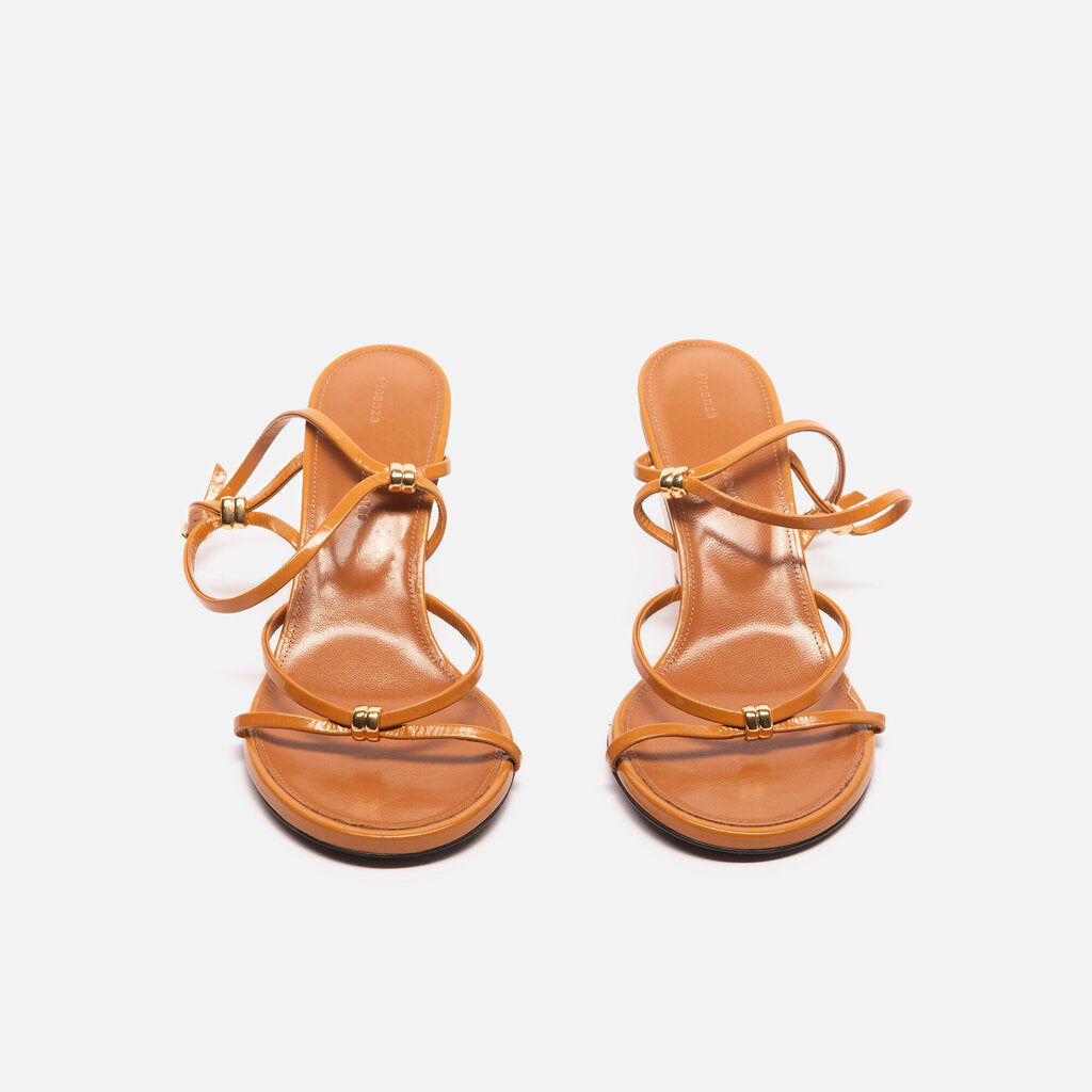 Proenza Schouler Brown Leather Wedge Sandals