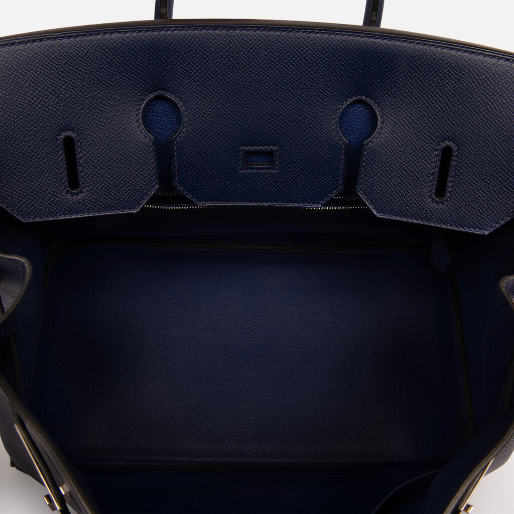Hermes Navy Epsom 35 Birkin PHW (2013)