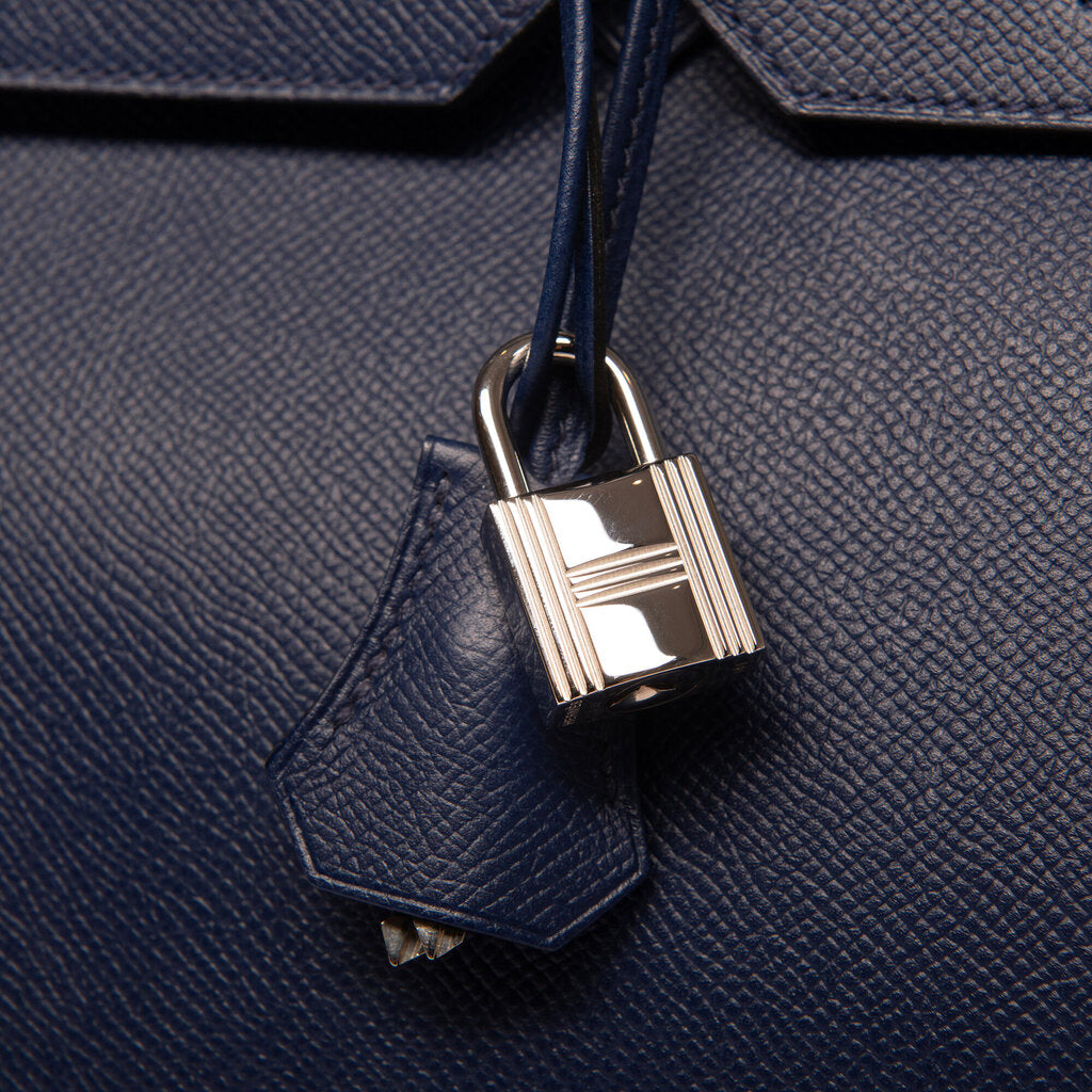Hermes Navy Epsom 35 Birkin PHW (2013)