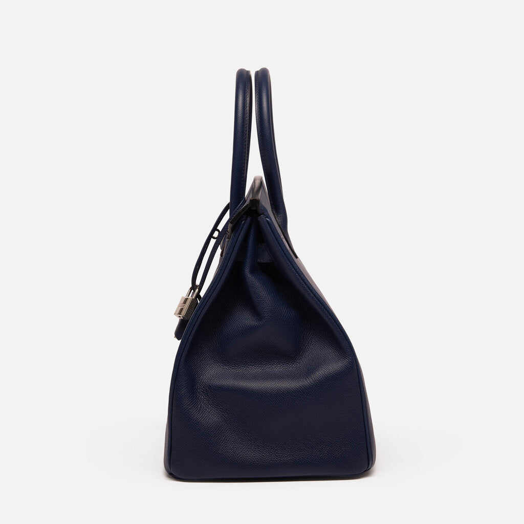 Hermes Navy Epsom 35 Birkin PHW (2013)