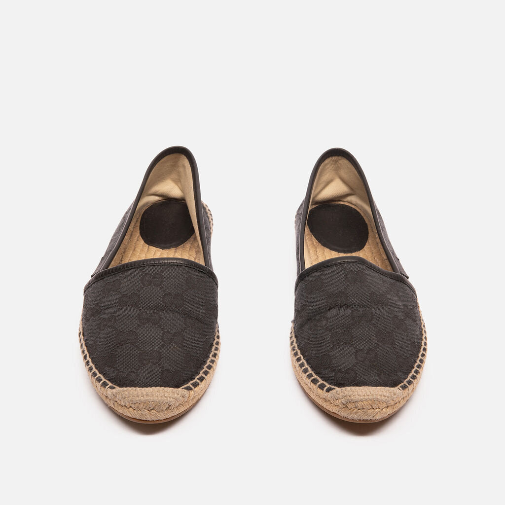 Gucci Black Canvas Espadrille
