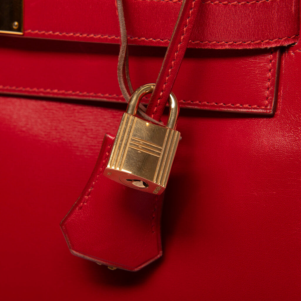 Hermes Rouge Vif Box Calf Kelly 32 GHW (1992)