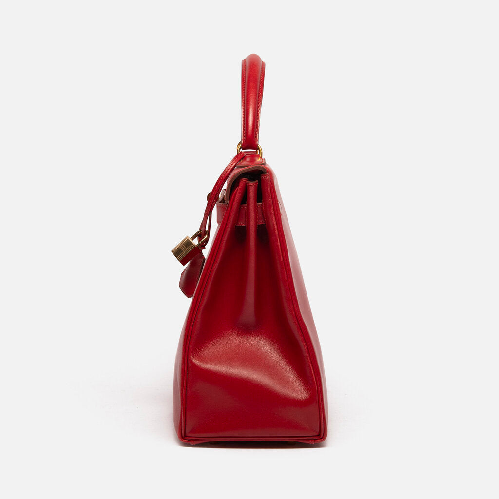 Hermes Rouge Vif Box Calf Kelly 32 GHW (1992)