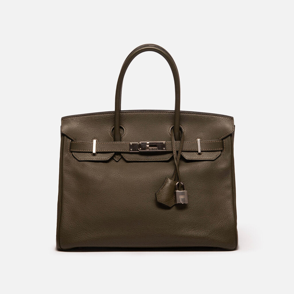 Hermes Olive Evergrain Birkin 30 PHW