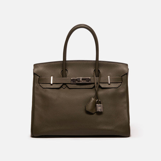 Hermes Olive Evergrain Birkin 30 PHW