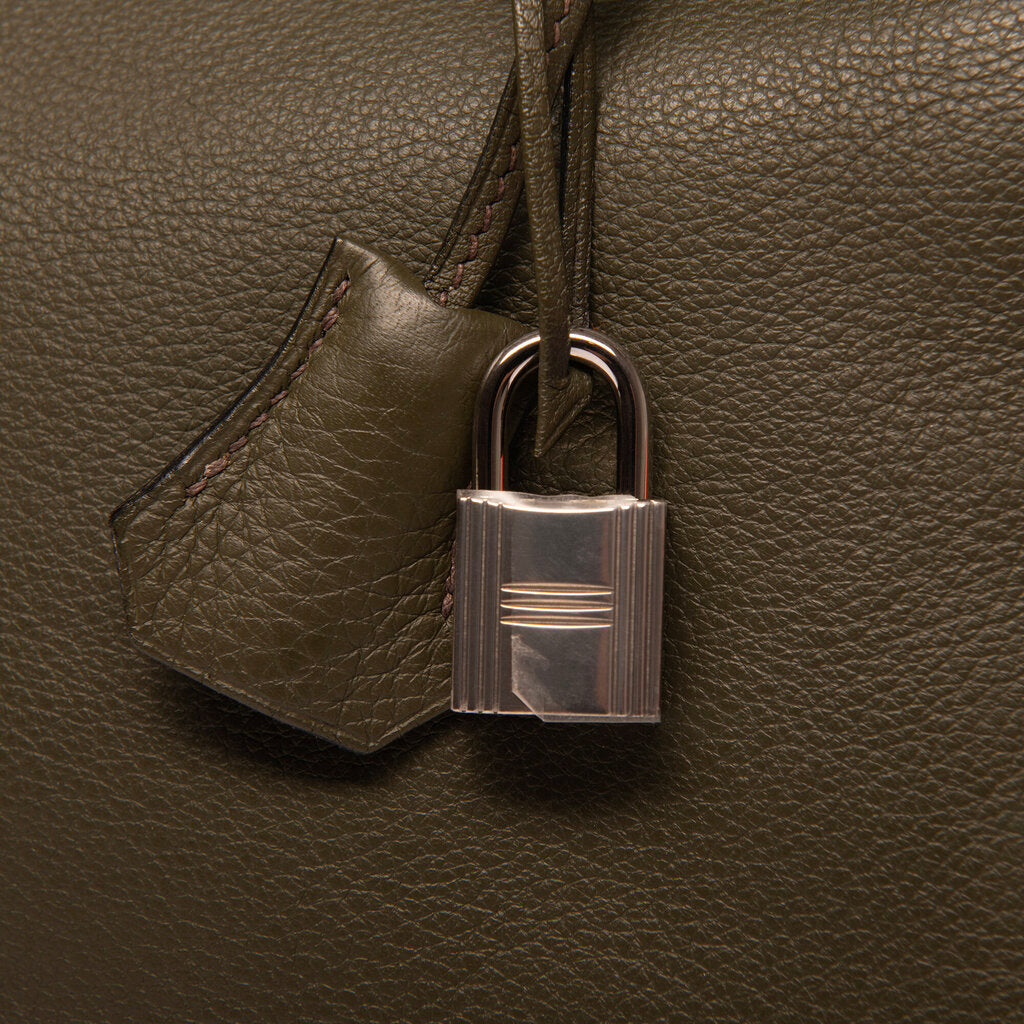 Hermes Olive Evergrain Birkin 30 PHW