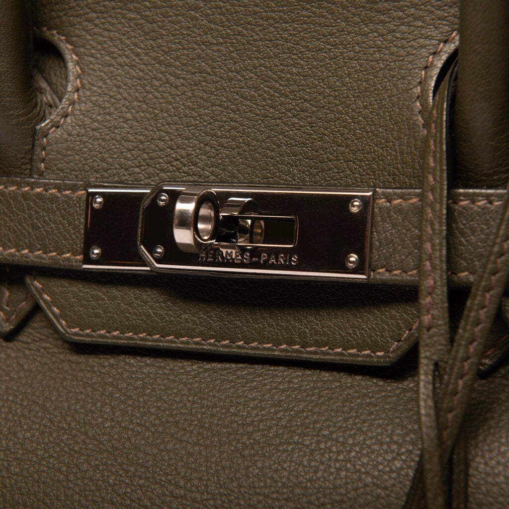 Hermes Olive Evergrain Birkin 30 PHW