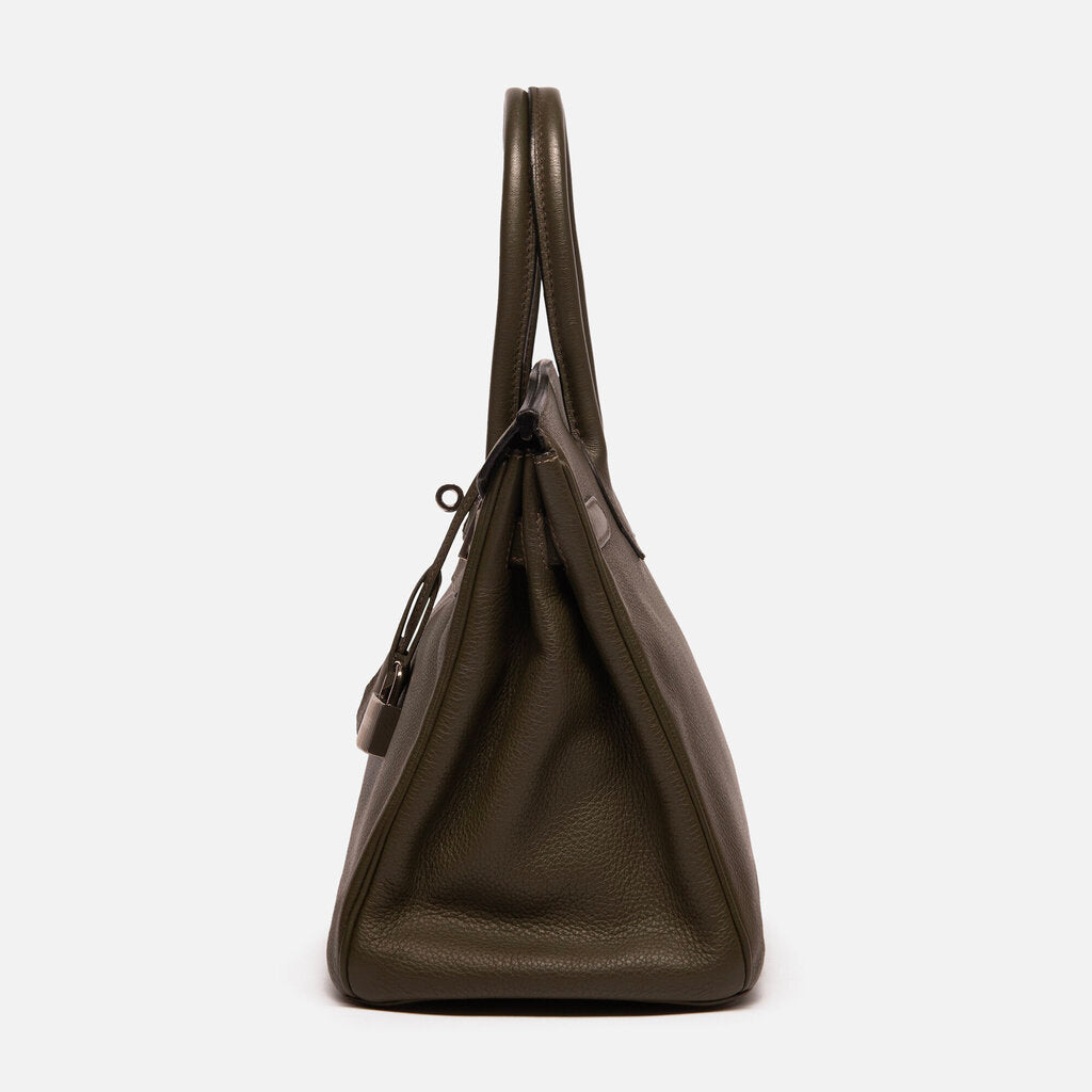 Hermes Olive Evergrain Birkin 30 PHW