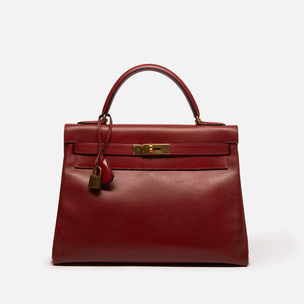 Hermes Rouge H Kelly 32 GHW