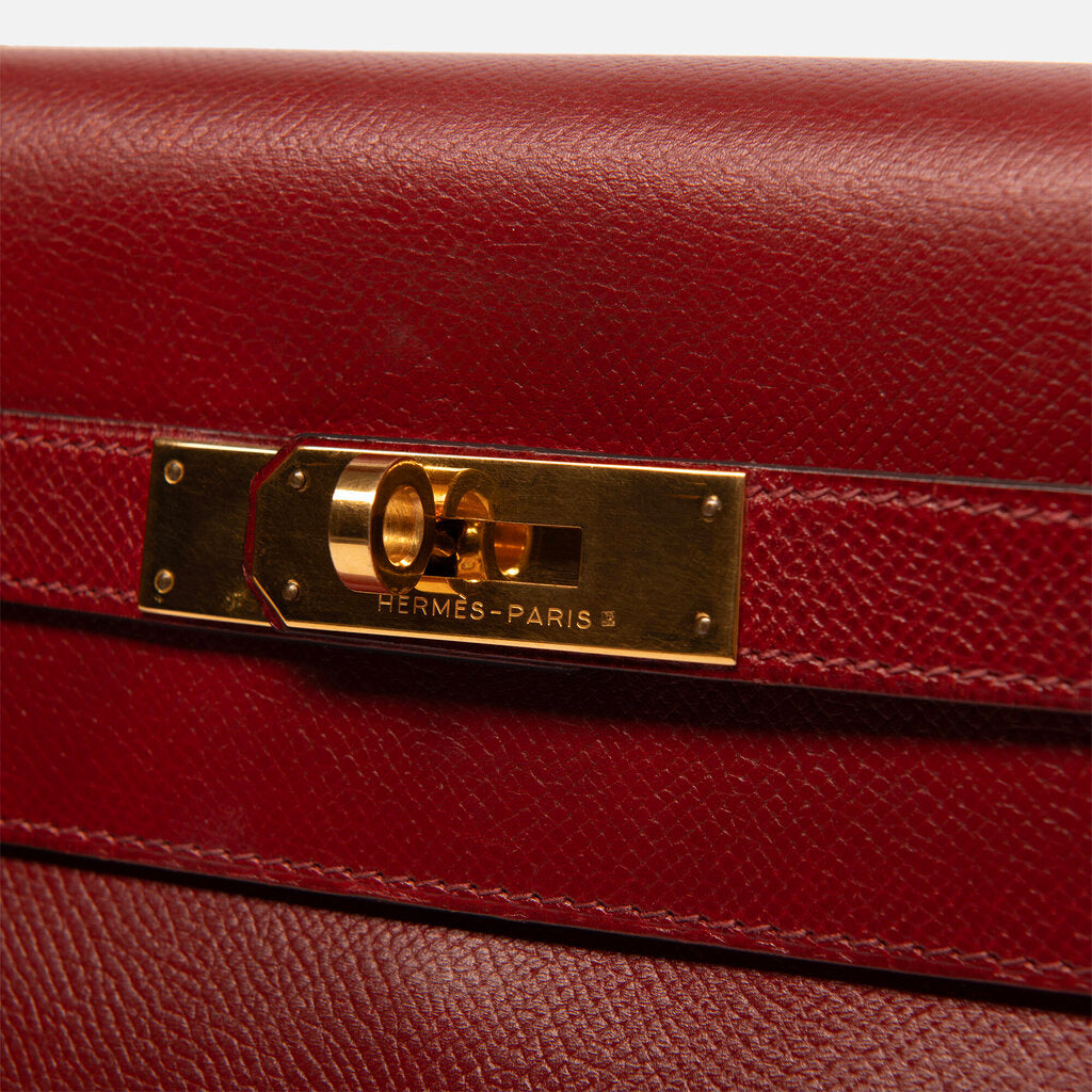 Hermes Rouge H Kelly 32 GHW
