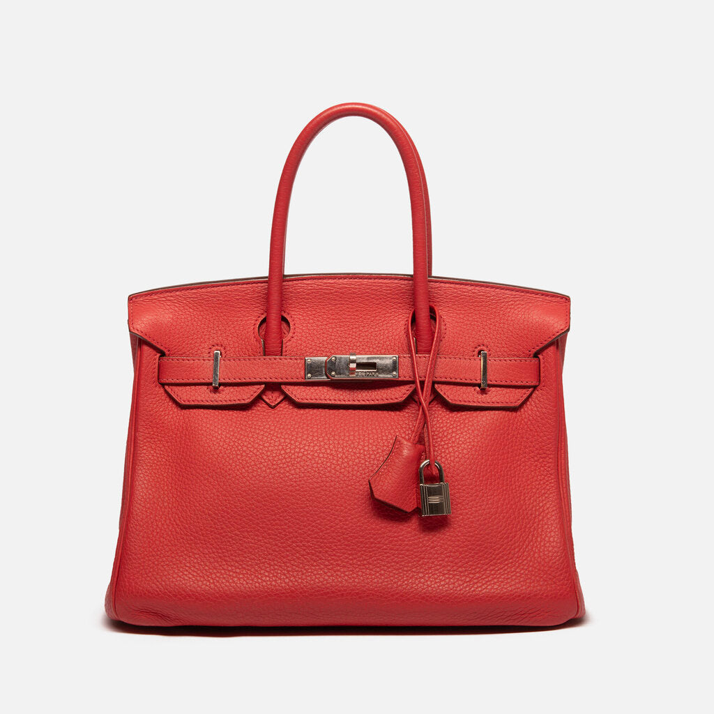 Hermes Rouge Pivoine Togo Birkin 30 PHW (2010)