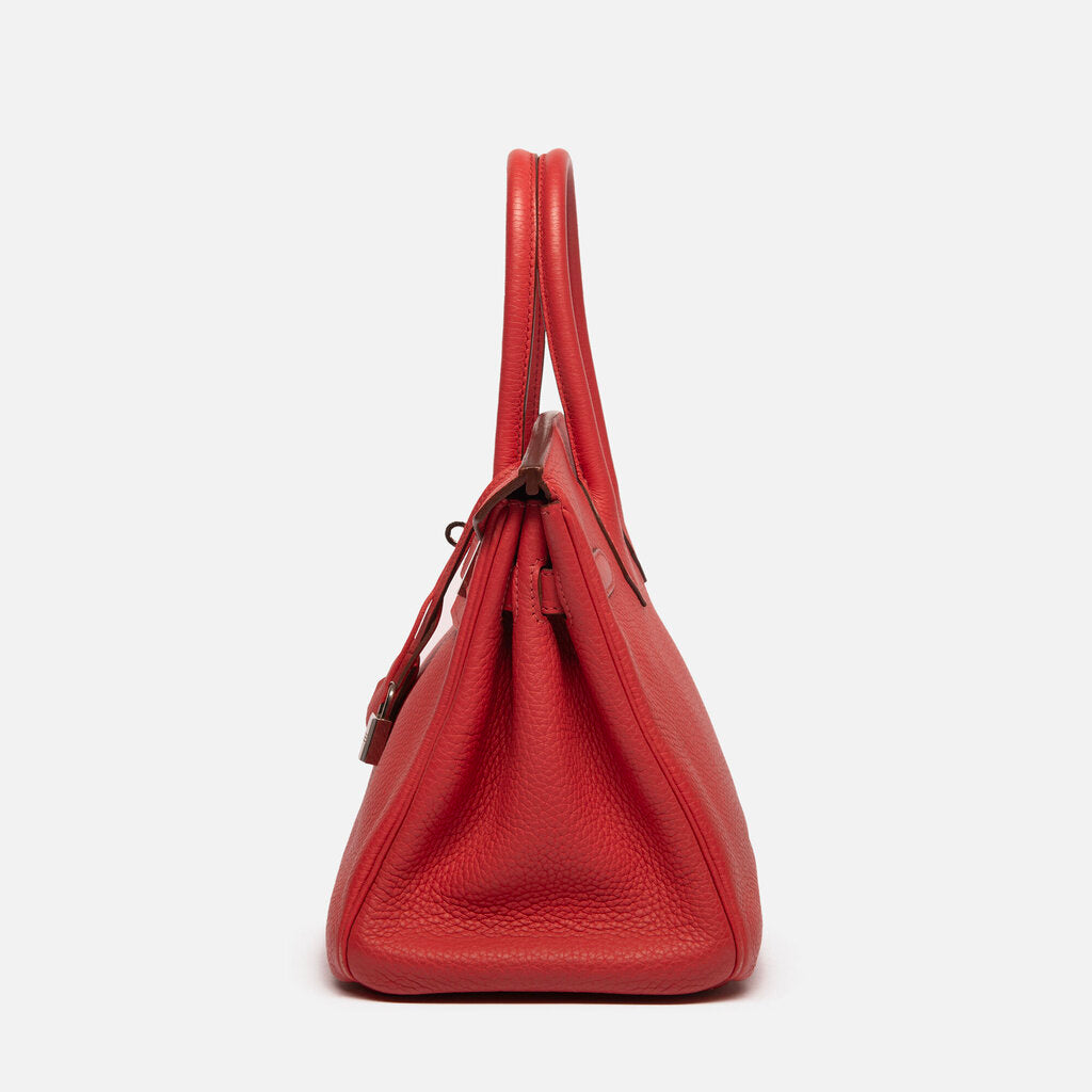Hermes Rouge Pivoine Togo Birkin 30 PHW (2010)