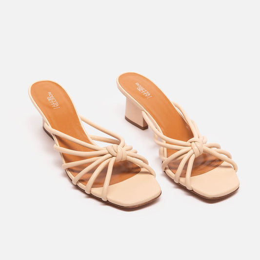 Rosetta Getty Tan Leather Slide Heels