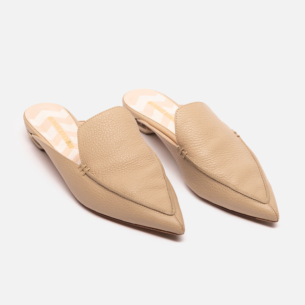 Nicholas Kirkwood Taupe Pointed Toe Mule