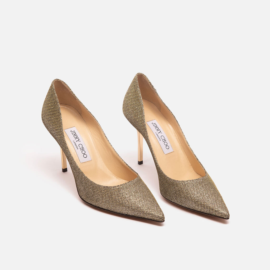 Jimmy Choo Gold Sparkly Pumps