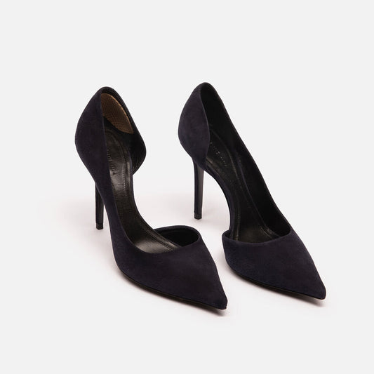 Celine Navy Suede Pumps