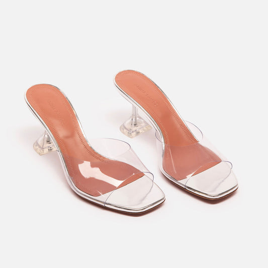 Amina Muaddi PVC Slide Heels