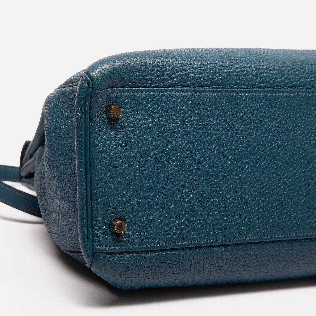 Hermes Blue Togo Kelly 35 GHW